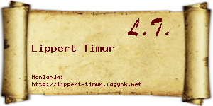 Lippert Timur névjegykártya